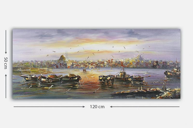 Canvasbillede YTY Cities & Countries Flerfarvet - 120x50 cm - Boligtilbehør - Billeder & kunst - Billeder på lærred