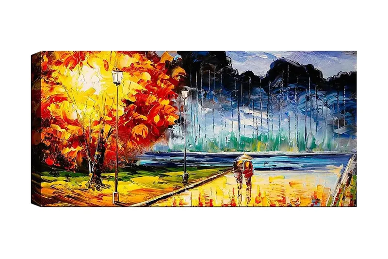 Canvasbillede YTY Cities & Countries Flerfarvet, 120x50 cm