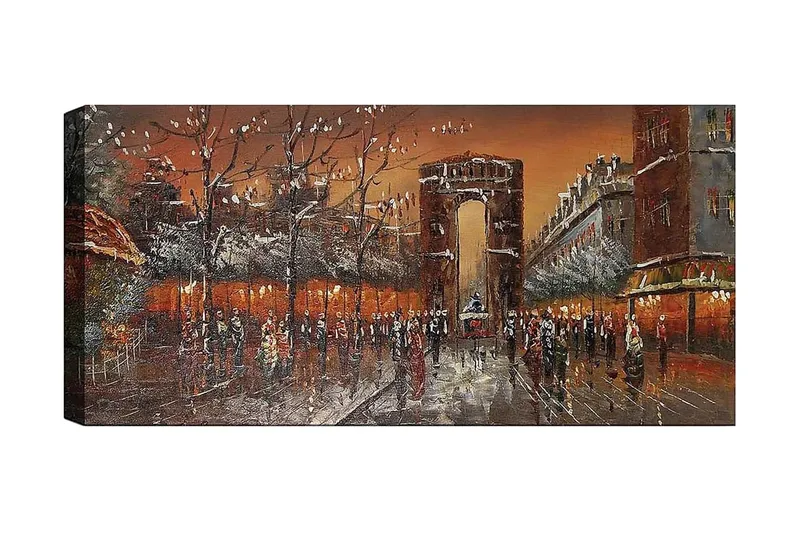 Canvasbillede YTY Cities & Countries Flerfarvet, 120x50 cm