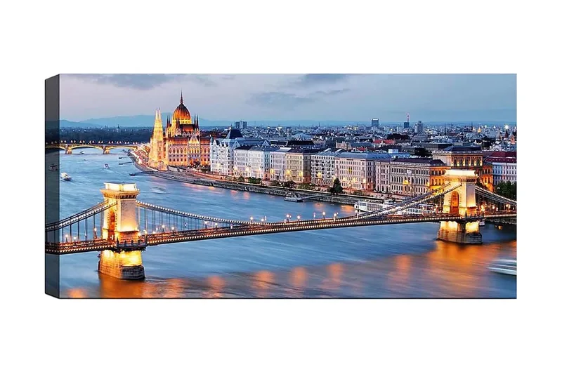 Canvasbillede YTY Cities & Countries Flerfarvet, 120x50 cm