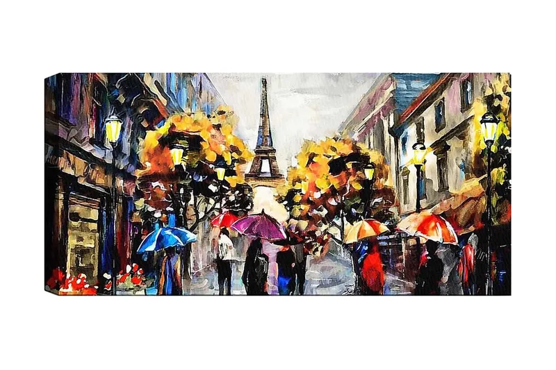 Canvasbillede YTY Cities & Countries Flerfarvet, 120x50 cm