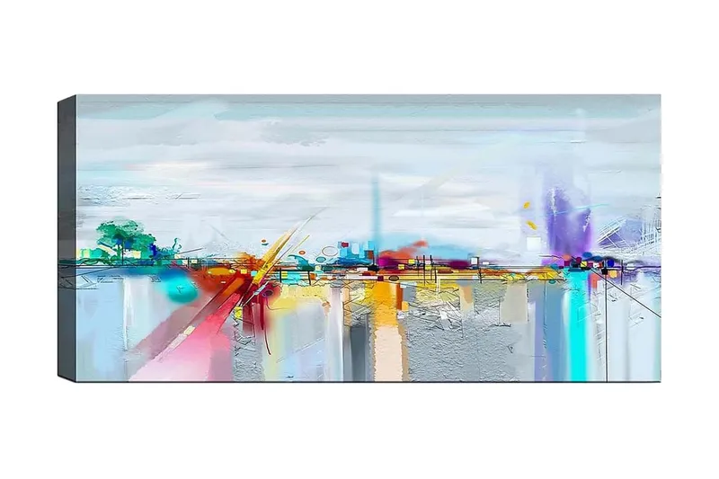 Canvasbillede YTY Cities & Countries Flerfarvet, 120x50 cm