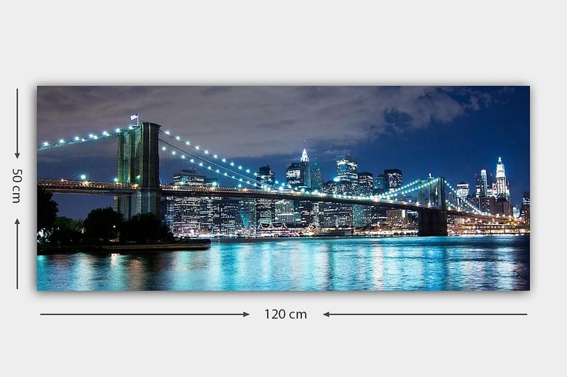 Canvasbillede YTY Cities & Countries Flerfarvet - 120x50 cm - Boligtilbehør - Billeder & kunst - Billeder på lærred