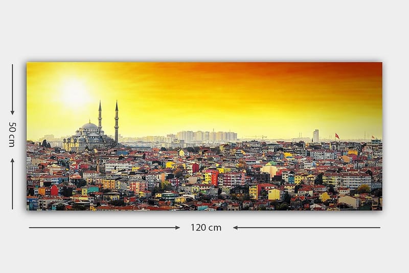 Canvasbillede YTY Cities & Countries Flerfarvet - 120x50 cm - Boligtilbehør - Billeder & kunst - Billeder på lærred