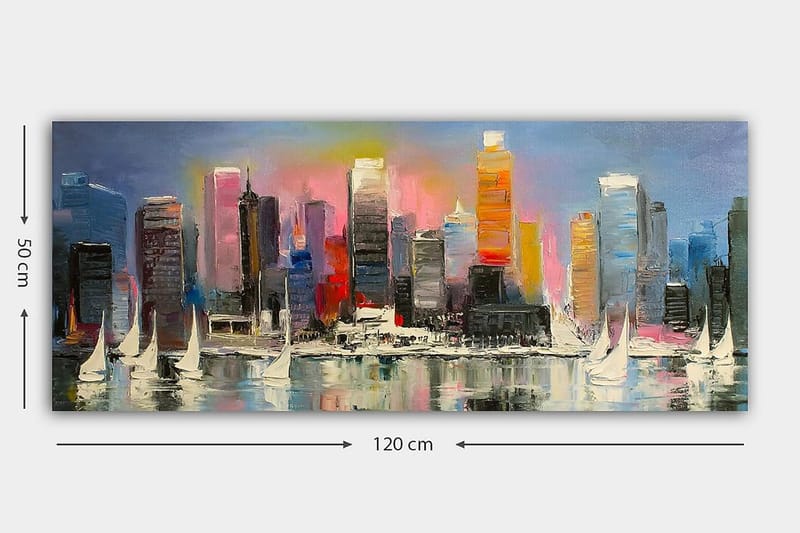Canvasbillede YTY Cities & Countries Flerfarvet - 120x50 cm - Boligtilbehør - Billeder & kunst - Billeder på lærred