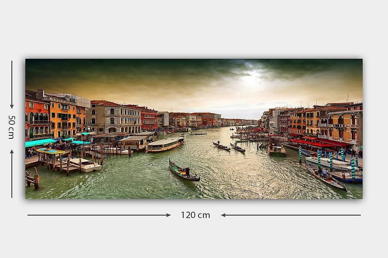 Canvasbillede YTY Cities & Countries Flerfarvet - 120x50 cm - Boligtilbehør - Billeder & kunst - Billeder på lærred