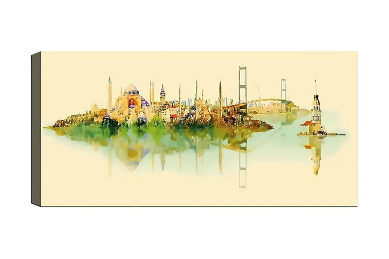 Canvasbillede YTY Cities & Countries Flerfarvet, 120x50 cm
