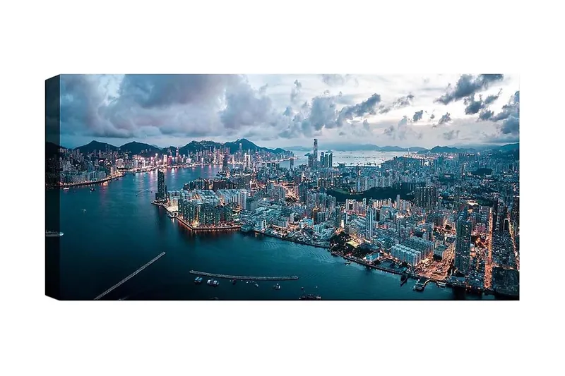 Canvasbillede YTY Cities & Countries Flerfarvet, 120x50 cm