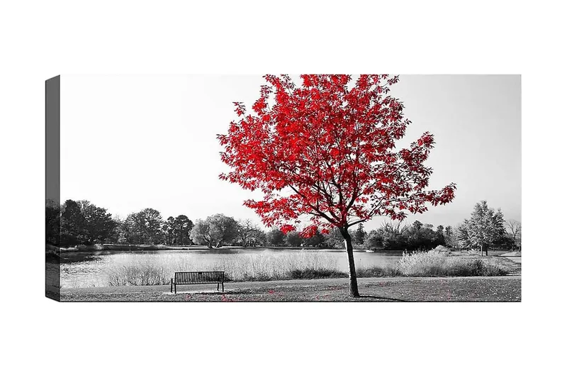 Canvasbillede YTY Floral & Botanical Flerfarvet, 120x50 cm