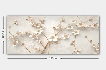 Canvasbillede YTY Floral & Botanical Flerfarvet - 120x50 cm - Boligtilbehør - Billeder & kunst - Billeder på lærred