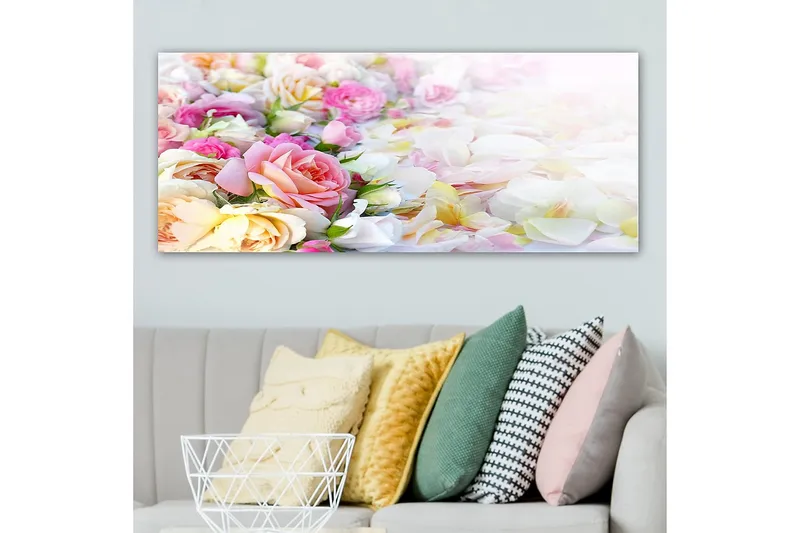 Canvasbillede YTY Floral & Botanical Flerfarvet - 120x50 cm - Boligtilbehør - Billeder & kunst - Billeder på lærred