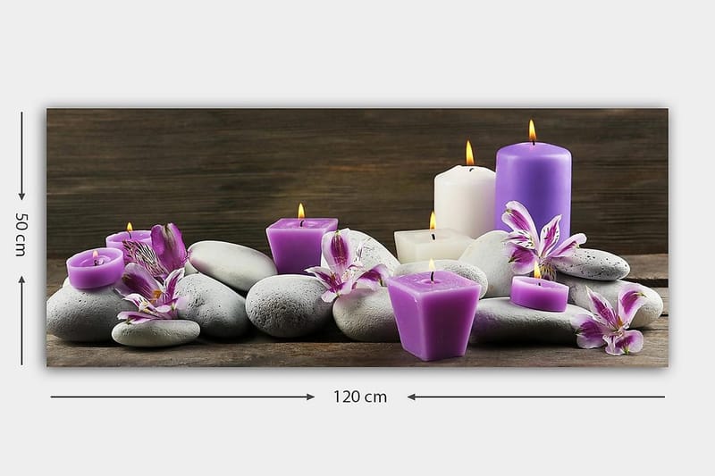 Canvasbillede YTY Floral & Botanical Flerfarvet - 120x50 cm - Boligtilbehør - Billeder & kunst - Billeder på lærred