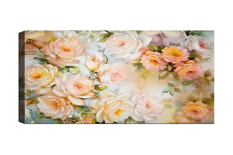 Canvasbillede YTY Floral & Botanical Flerfarvet, 120x50 cm