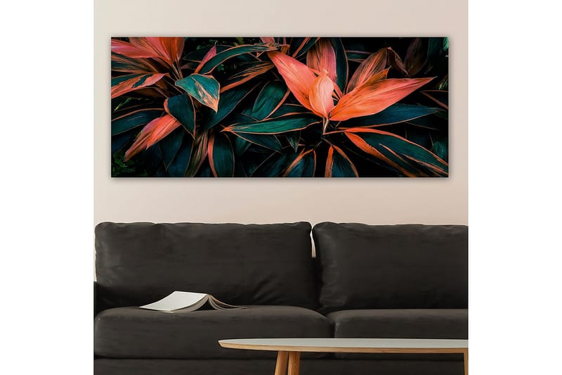 Canvasbillede YTY Floral & Botanical Flerfarvet - 120x50 cm - Boligtilbehør - Billeder & kunst - Billeder på lærred