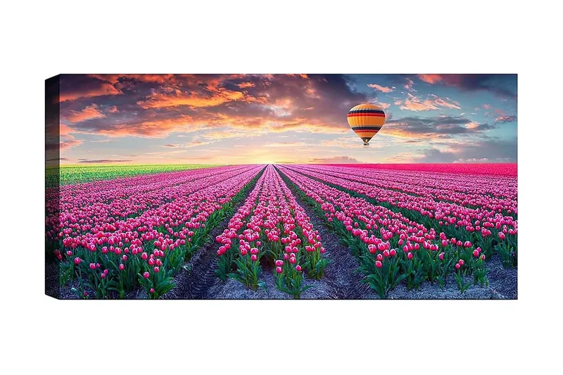 Canvasbillede YTY Floral & Botanical Flerfarvet, 120x50 cm