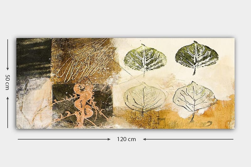 Canvasbillede YTY Floral & Botanical Flerfarvet - 120x50 cm - Boligtilbehør - Billeder & kunst - Billeder på lærred