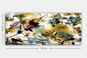 Canvasbillede YTY Floral & Botanical Flerfarvet - 120x50 cm - Boligtilbehør - Billeder & kunst - Billeder på lærred