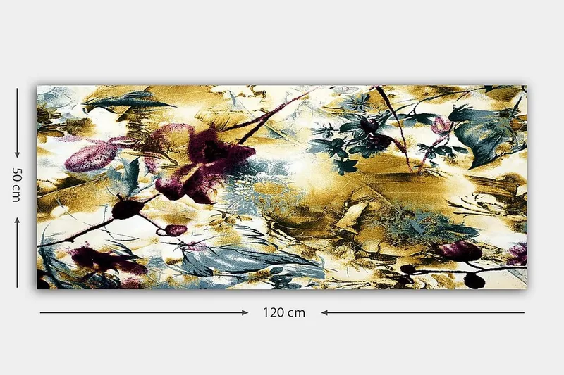 Canvasbillede YTY Floral & Botanical Flerfarvet - 120x50 cm - Boligtilbehør - Billeder & kunst - Billeder på lærred