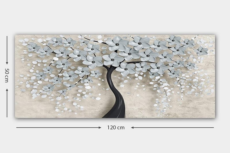 Canvasbillede YTY Floral & Botanical Flerfarvet - 120x50 cm - Boligtilbehør - Billeder & kunst - Billeder på lærred