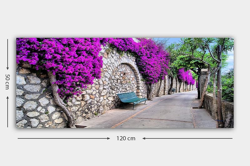 Canvasbillede YTY Floral & Botanical Flerfarvet - 120x50 cm - Boligtilbehør - Billeder & kunst - Billeder på lærred