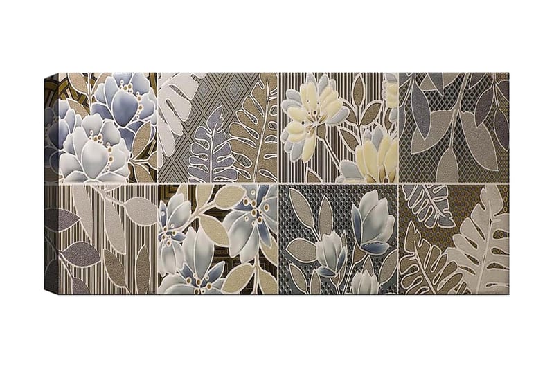 Canvasbillede YTY Floral & Botanical Flerfarvet - 120x50 cm - Boligtilbehør - Billeder & kunst - Billeder på lærred