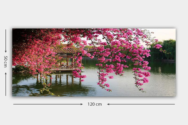 Canvasbillede YTY Floral & Botanical Flerfarvet - 120x50 cm - Boligtilbehør - Billeder & kunst - Billeder på lærred