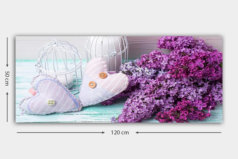 Canvasbillede YTY Floral & Botanical Flerfarvet - 120x50 cm - Boligtilbehør - Billeder & kunst - Billeder på lærred