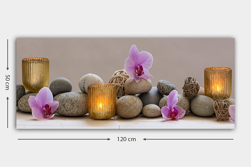 Canvasbillede YTY Floral & Botanical Flerfarvet - 120x50 cm - Boligtilbehør - Billeder & kunst - Billeder på lærred