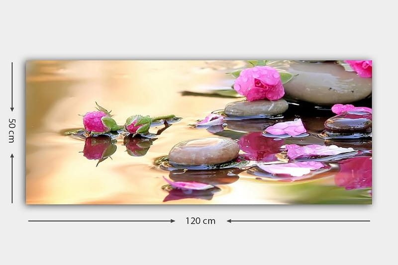 Canvasbillede YTY Floral & Botanical Flerfarvet - 120x50 cm - Billeder på lærred