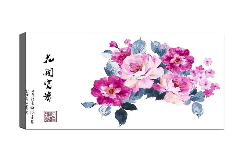 Canvasbillede YTY Floral & Botanical Flerfarvet - 120x50 cm - Boligtilbehør - Billeder & kunst - Billeder på lærred