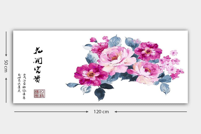 Canvasbillede YTY Floral & Botanical Flerfarvet - 120x50 cm - Boligtilbehør - Billeder & kunst - Billeder på lærred