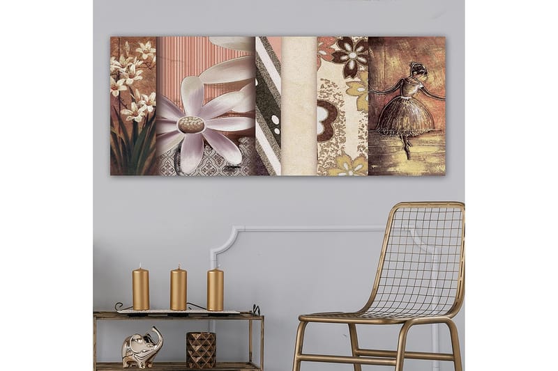 Canvasbillede YTY Floral & Botanical Flerfarvet - 120x50 cm - Boligtilbehør - Billeder & kunst - Billeder på lærred