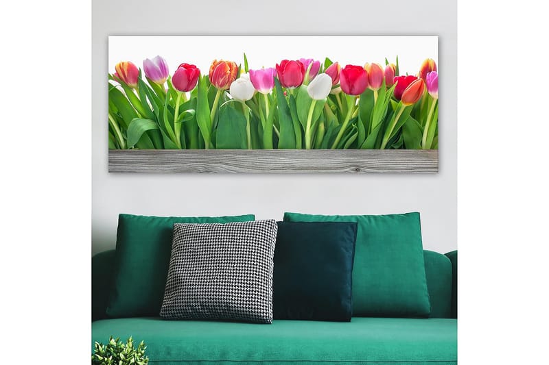 Canvasbillede YTY Floral & Botanical Flerfarvet - 120x50 cm - Boligtilbehør - Billeder & kunst - Billeder på lærred