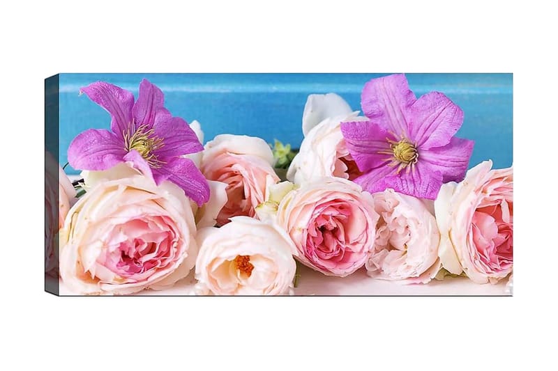 Canvasbillede YTY Floral & Botanical Flerfarvet - 120x50 cm - Boligtilbehør - Billeder & kunst - Billeder på lærred