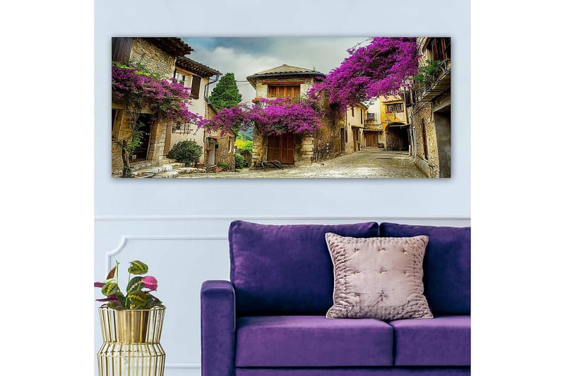 Canvasbillede YTY Floral & Botanical Flerfarvet - 120x50 cm - Boligtilbehør - Billeder & kunst - Billeder på lærred