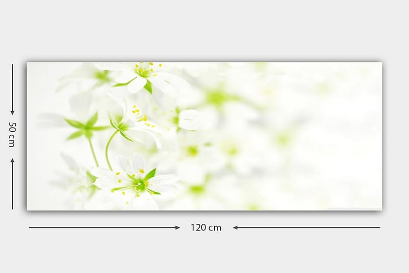 Canvasbillede YTY Floral & Botanical Flerfarvet - 120x50 cm - Boligtilbehør - Billeder & kunst - Billeder på lærred