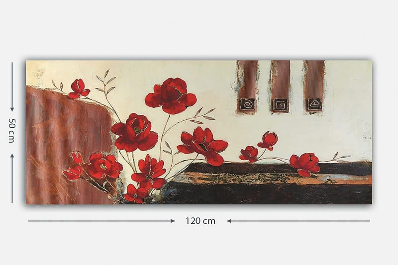 Canvasbillede YTY Floral & Botanical Flerfarvet - 120x50 cm - Boligtilbehør - Billeder & kunst - Billeder på lærred