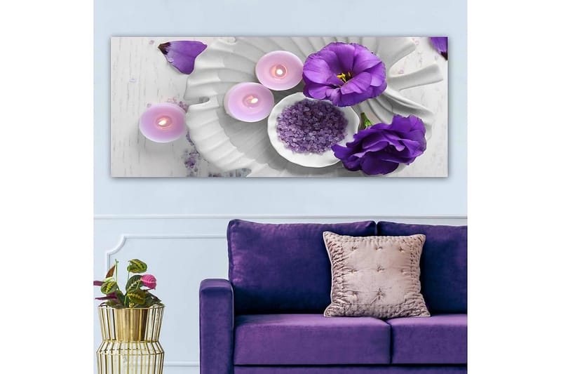 Canvasbillede YTY Floral & Botanical Flerfarvet - 120x50 cm - Boligtilbehør - Billeder & kunst - Billeder på lærred