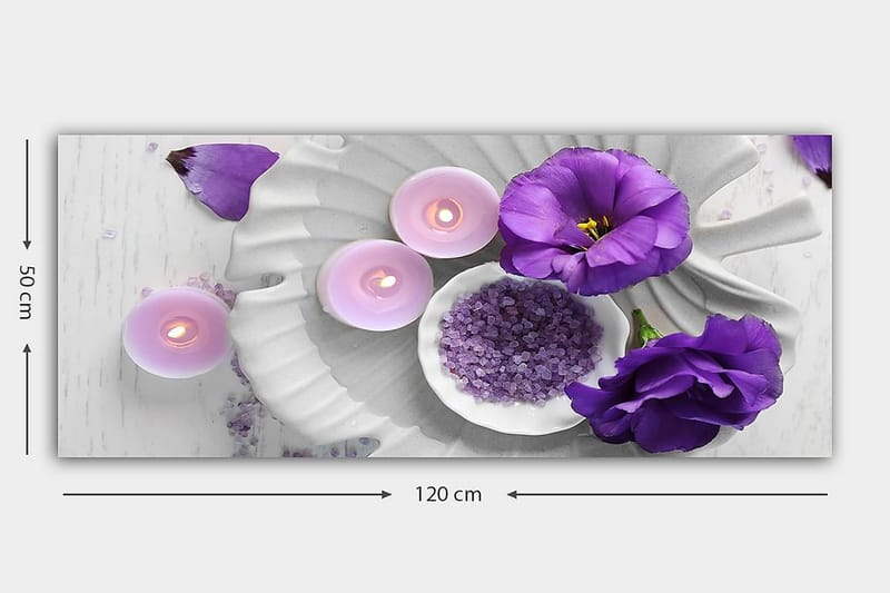 Canvasbillede YTY Floral & Botanical Flerfarvet - 120x50 cm - Boligtilbehør - Billeder & kunst - Billeder på lærred