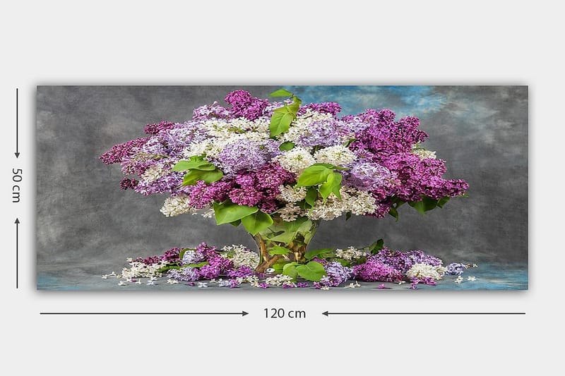 Canvasbillede YTY Floral & Botanical Flerfarvet - 120x50 cm - Boligtilbehør - Billeder & kunst - Billeder på lærred