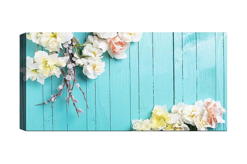 Canvasbillede YTY Floral & Botanical Flerfarvet - 120x50 cm - Boligtilbehør - Billeder & kunst - Billeder på lærred