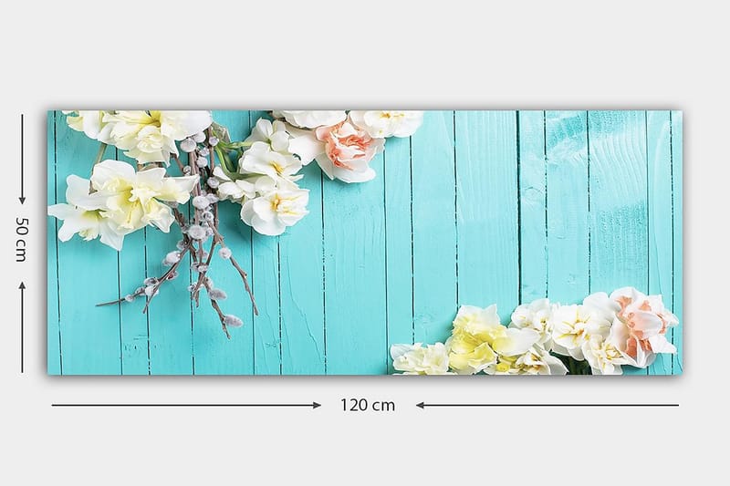 Canvasbillede YTY Floral & Botanical Flerfarvet - 120x50 cm - Boligtilbehør - Billeder & kunst - Billeder på lærred