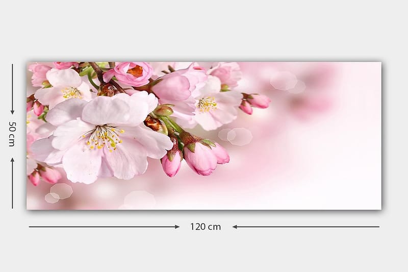 Canvasbillede YTY Floral & Botanical Flerfarvet - 120x50 cm - Boligtilbehør - Billeder & kunst - Billeder på lærred