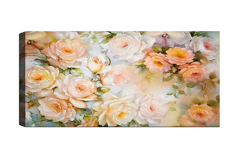 Canvasbillede YTY Floral & Botanical Flerfarvet - 120x50 cm - Boligtilbehør - Billeder & kunst - Billeder på lærred