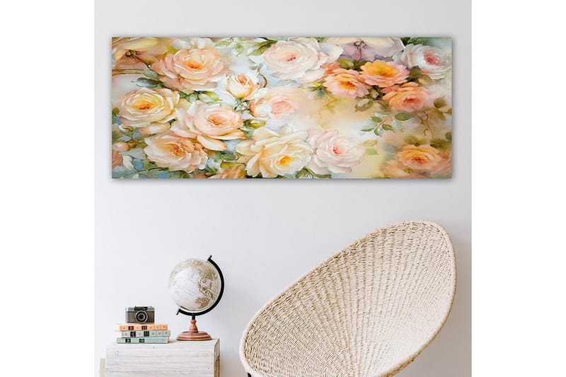 Canvasbillede YTY Floral & Botanical Flerfarvet - 120x50 cm - Boligtilbehør - Billeder & kunst - Billeder på lærred