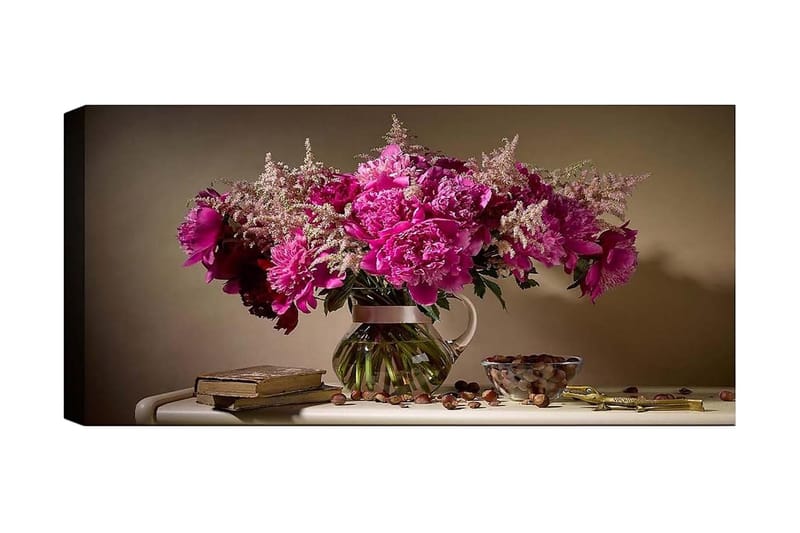 Canvasbillede YTY Floral & Botanical Flerfarvet - 120x50 cm - Boligtilbehør - Billeder & kunst - Billeder på lærred