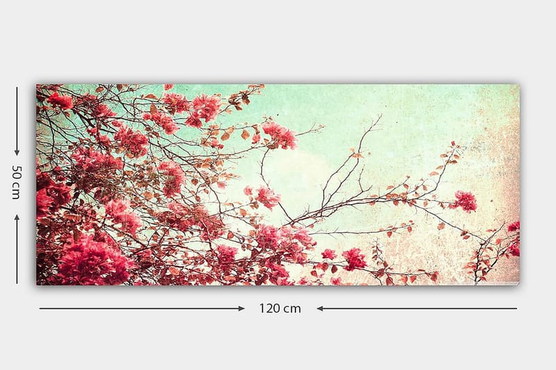 Canvasbillede YTY Floral & Botanical Flerfarvet - 120x50 cm - Boligtilbehør - Billeder & kunst - Billeder på lærred