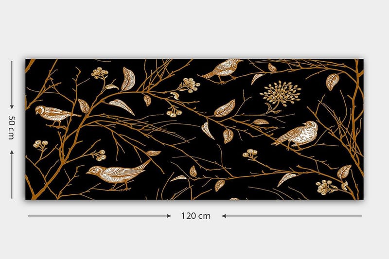 Canvasbillede YTY Floral & Botanical Flerfarvet - 120x50 cm - Boligtilbehør - Billeder & kunst - Billeder på lærred