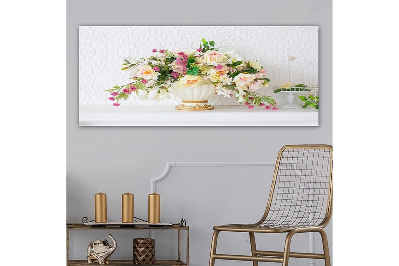 Canvasbillede YTY Floral & Botanical Flerfarvet - 120x50 cm - Billeder på lærred