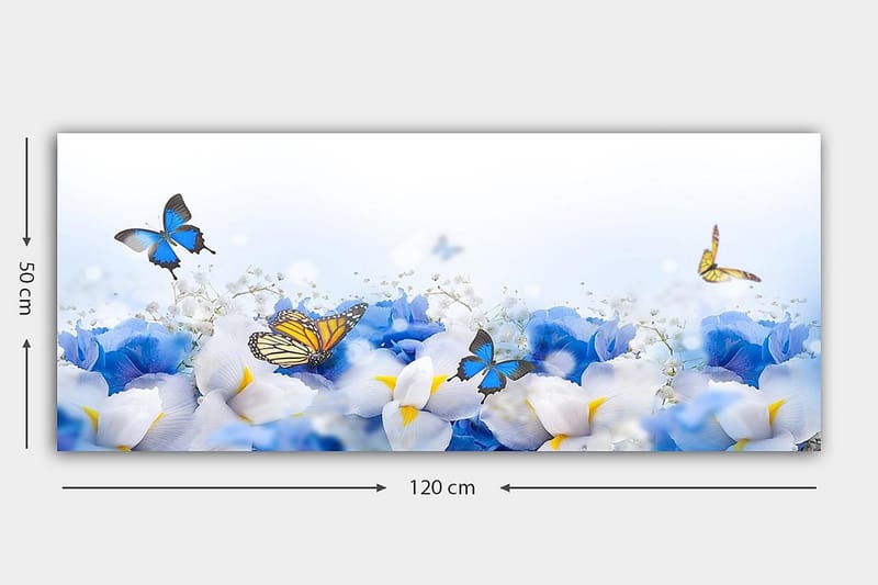 Canvasbillede YTY Floral & Botanical Flerfarvet - 120x50 cm - Boligtilbehør - Billeder & kunst - Billeder på lærred